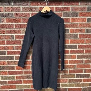 Express Black Turtleneck Long Sleeve Midi Sweater Dress